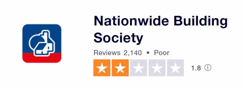 Nationwide TrustPilot rating